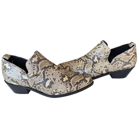 Artisan by Zigi Adal Snake Print Leather Shoe Boots Women's Size 9.5M - Picture 1 of 14